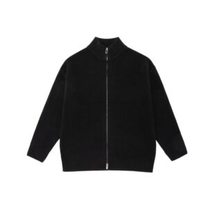 コットンブレンドジップカーディガン