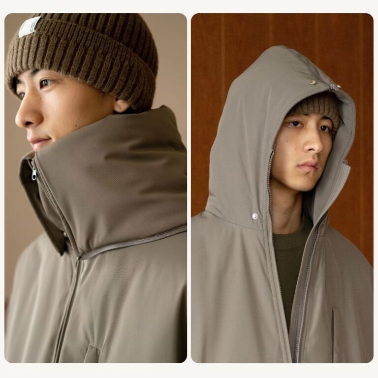 Soranetex パディングジャケット 兜帽・立領切替可能 カーキ
