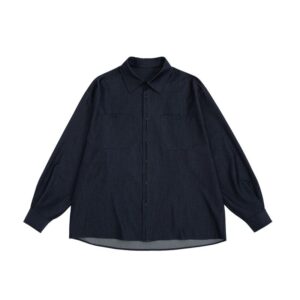 形崩れしにくいポリエステル混ストレッチシャツ