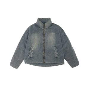 コットン混紡 中綿ブルゾン カジュアルスタイル