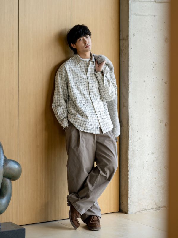 リラックスフィット チェック柄シャツ デイリーユース